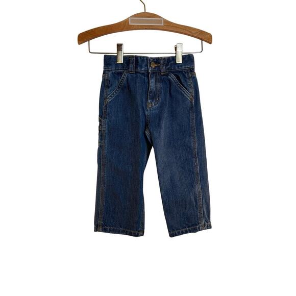 CARHARTT Unisex Toddler Dark Wash Cargo Jeans / Size: 2T - Picture 1 of 7